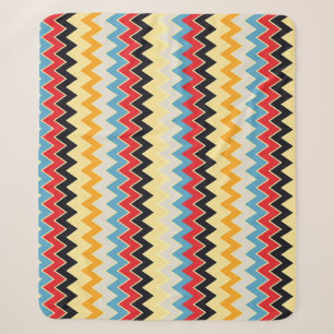 Zigzag Colours Lines Sherpa Blanket