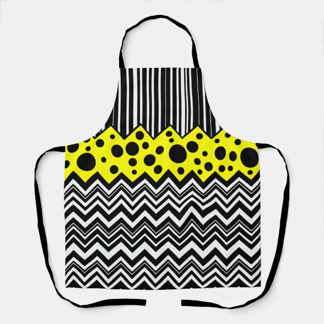 ZigZag Dotted Stripe Apron (Front)