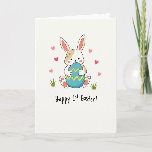 Zigzag Easter Egg Card (Front)