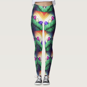 Zigzag Easter Eggs Leggings