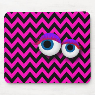ZigZag eye Monster pad : pink Mouse Pad