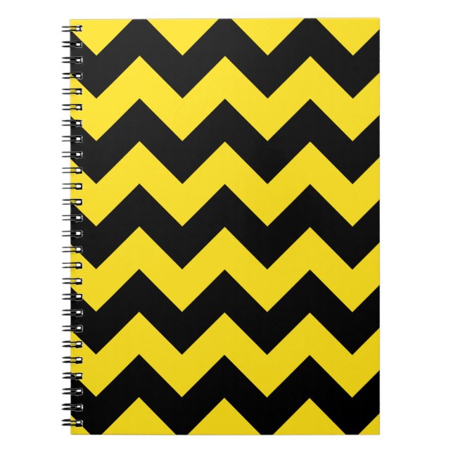 Zigzag I - Black and Golden Yellow Notebook (Front)