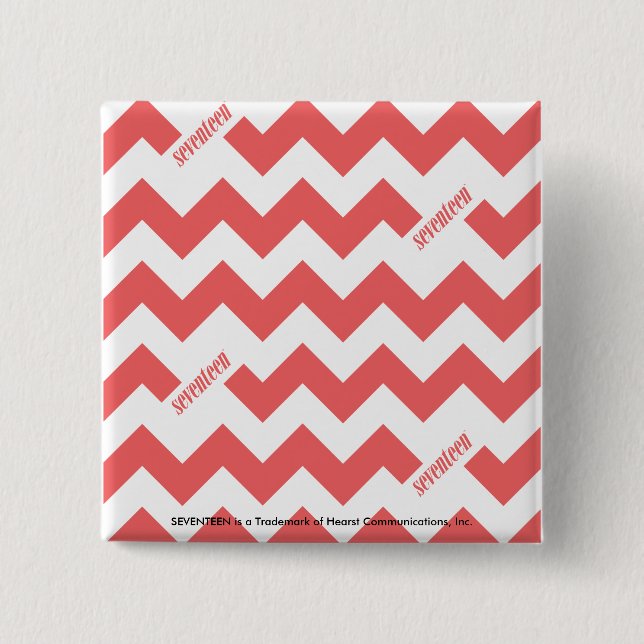 ZigZag LtPink 15 Cm Square Badge (Front)