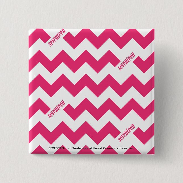 ZigZag Magenta 15 Cm Square Badge (Front)