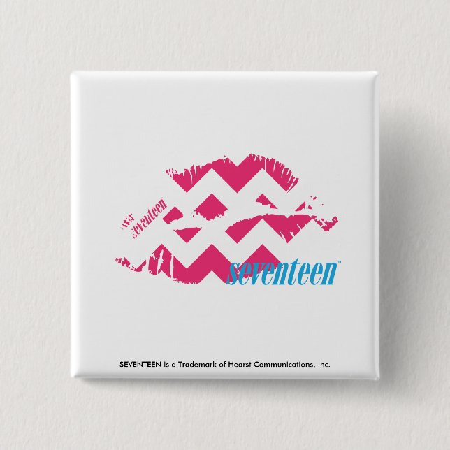 ZigZag Magenta 15 Cm Square Badge (Front)