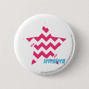 ZigZag Magenta 2 6 Cm Round Badge