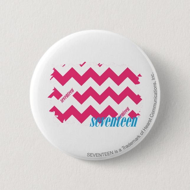 ZigZag Magenta 4 6 Cm Round Badge (Front)