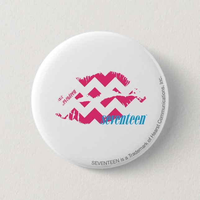 ZigZag Magenta 6 Cm Round Badge (Front)