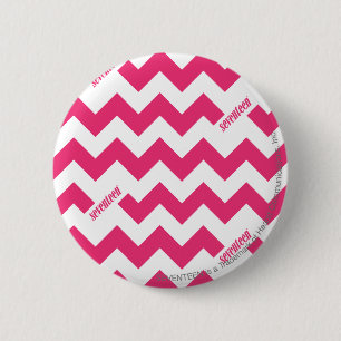 ZigZag Magenta 6 Cm Round Badge