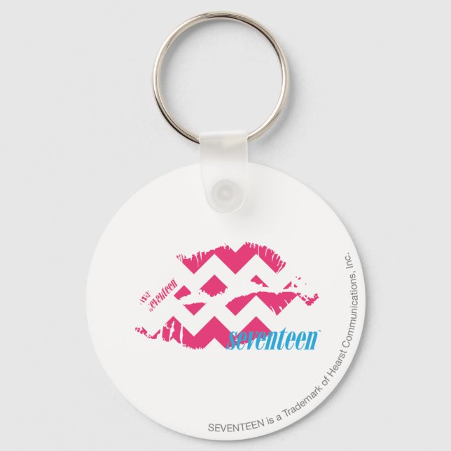 ZigZag Magenta Key Ring (Front)