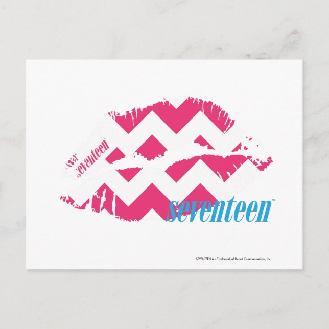 ZigZag Magenta Postcard (Front)