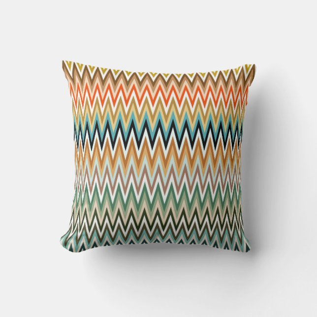 Zigzag Multicolor Pattern Cushion (Front)