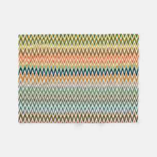 Zigzag Multicolor Pattern Fleece Blanket