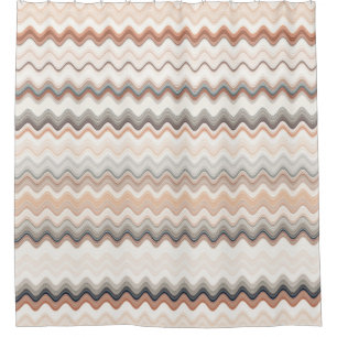 Zigzag Multicolor Pattern  Shower Curtain