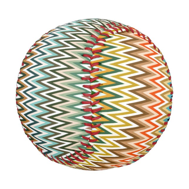 Zigzag Multicolored Pattern Baseball (Angled)