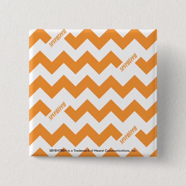 ZigZag Orange 15 Cm Square Badge (Front)