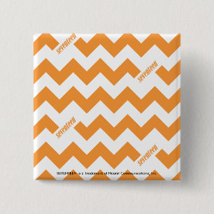 ZigZag Orange 15 Cm Square Badge