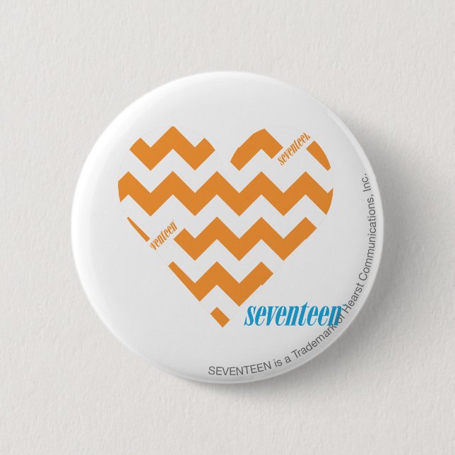 ZigZag Orange 2 6 Cm Round Badge (Front)