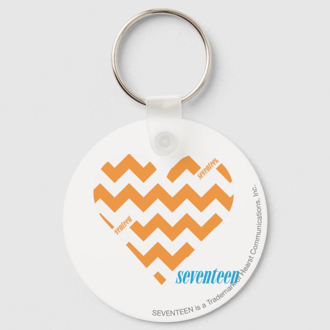 ZigZag Orange 2 Key Ring (Front)