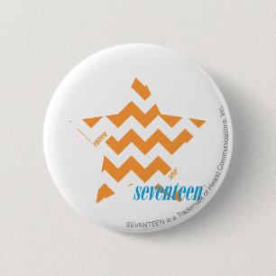 ZigZag Orange 3 6 Cm Round Badge