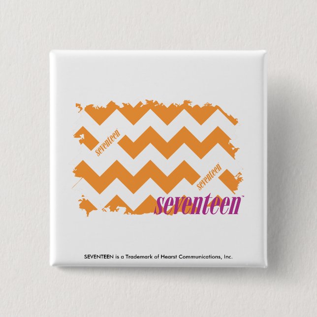 ZigZag Orange 4 15 Cm Square Badge (Front)