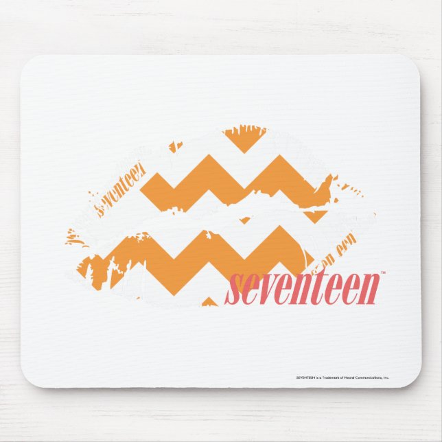 ZigZag Orange Mouse Pad (Front)