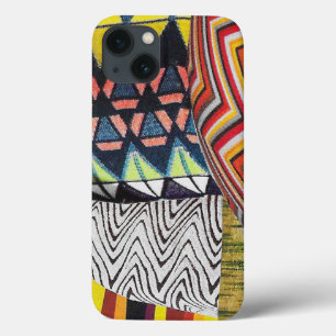 Zigzag Patchwork Collage iPhone 13 Case