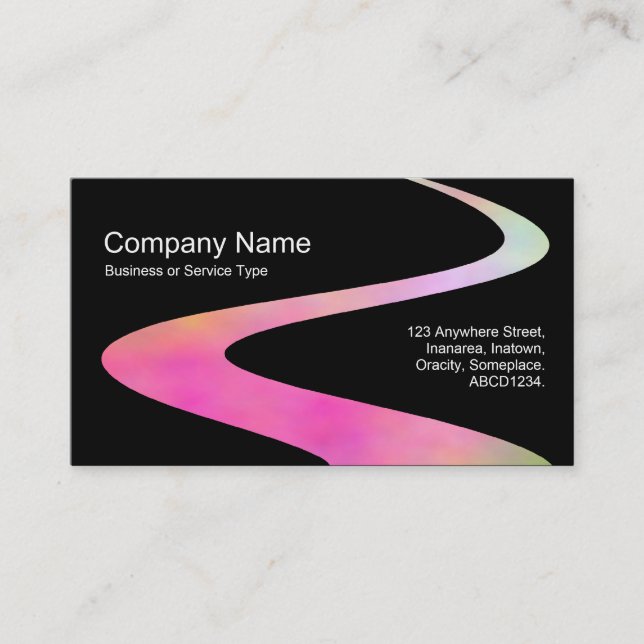 ZigZag Path - Cosmic Path - Black Business Card (Front)