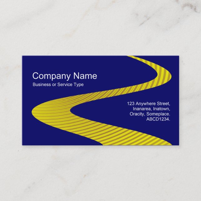 ZigZag Path - Cymbal Path - on Dark Blue Business Card (Front)