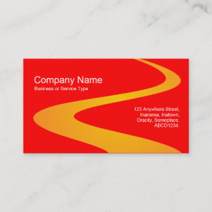 ZigZag Path - Orange with Red Business Card