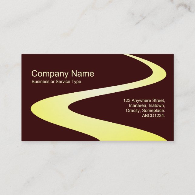 ZigZag Path - Shades of Yellow on Brown 330000 Business Card (Front)