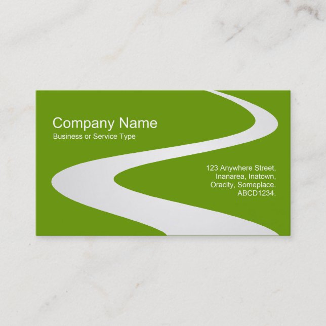 ZigZag Path - White (shaded) on 669900 Business Card (Front)