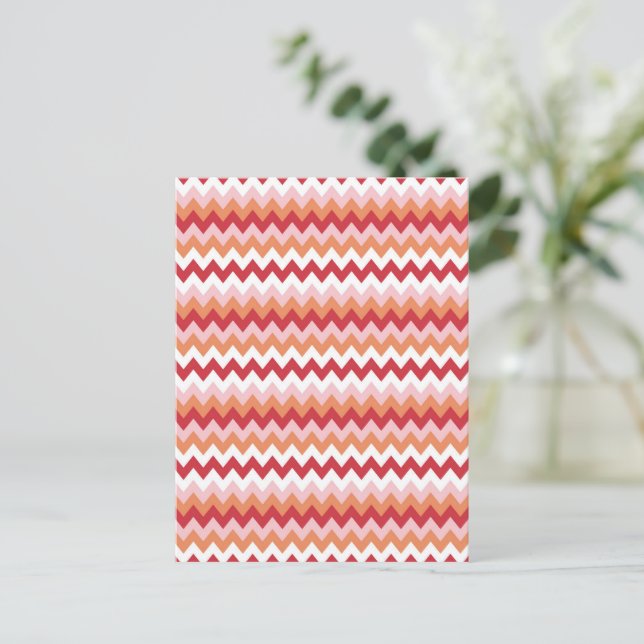Zigzag pattern 2 postcard (Standing Front)