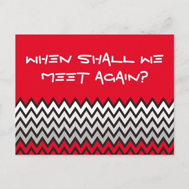 ZIGZAG pattern - black white grey + your idea Postcard (Front)
