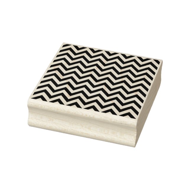 ZIGZAG pattern - black + your background & ideas Rubber Stamp (Stamp)
