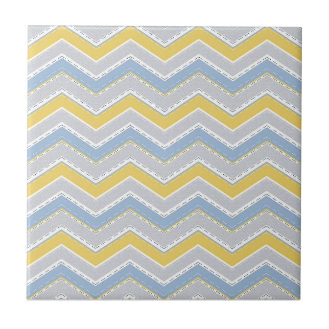 Zigzag pattern ceramic tile (Front)