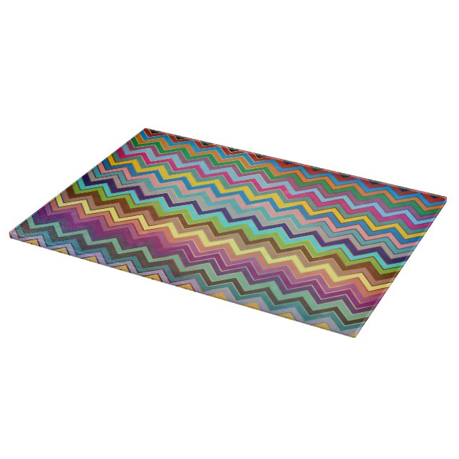ZIGZAG pattern - coloured + your ideas Cutting Board (Corner)