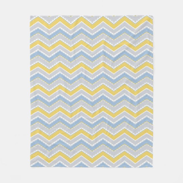 Zigzag pattern fleece blanket (Front)