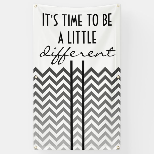 ZIGZAG pattern - grey gradients + your backgr. Banner (Vertical)