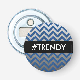 ZIGZAG pattern - grey gradients + your backgr. Bottle Opener
