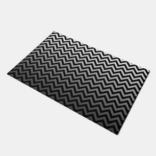 ZIGZAG pattern - grey gradients + your backgr. Doormat