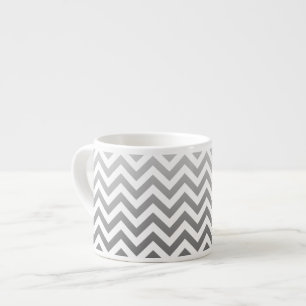 ZIGZAG pattern - grey gradients + your backgr. Espresso Cup