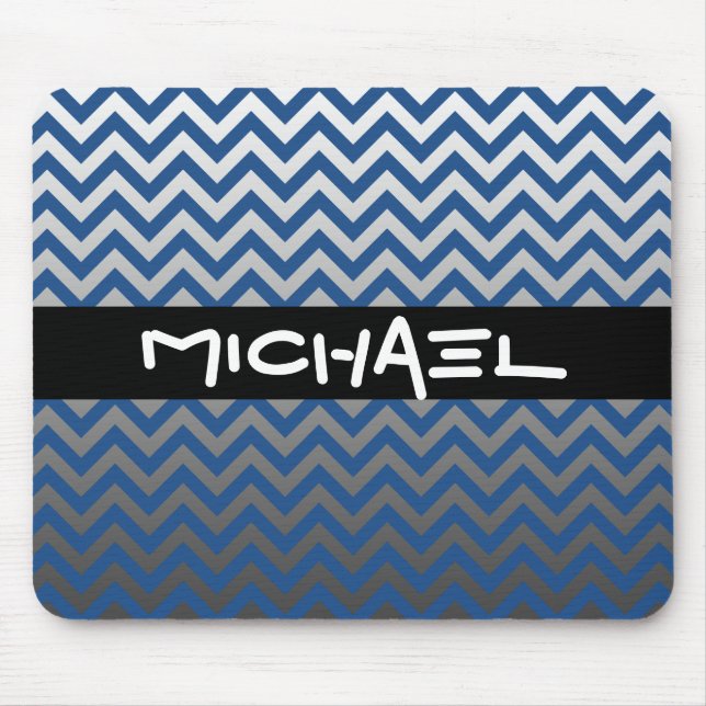 ZIGZAG pattern - grey gradients + your backgr. Mouse Pad (Front)