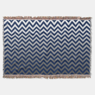ZIGZAG pattern - grey gradients + your backgr. Throw Blanket