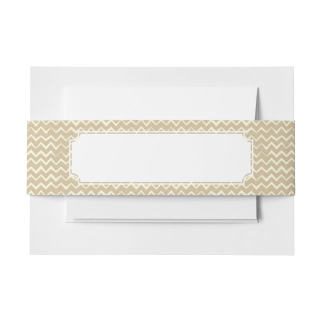 Zigzag pattern invitation belly band (Front Example)