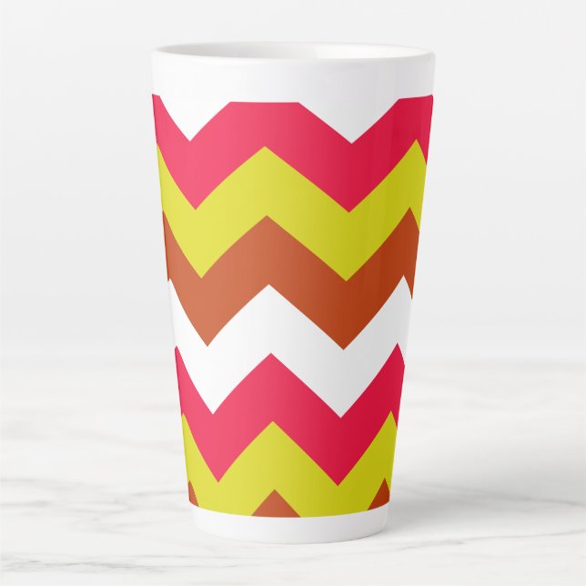 ZIGZAG PATTERN. LATTE MUG (Front)