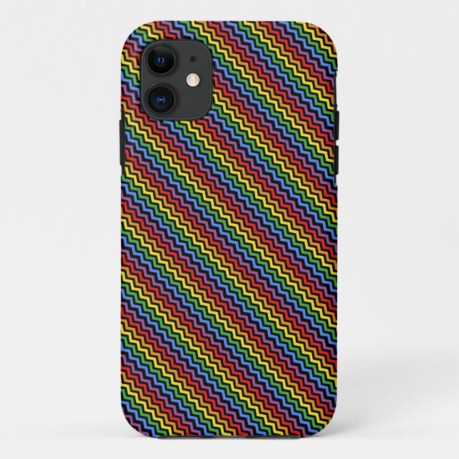 ZigZag Pattern Rainbow Case-Mate iPhone Case (Back)