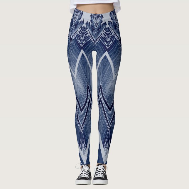 Zigzag pattern "Ratti_Creative_Arts" Leggings (Front)