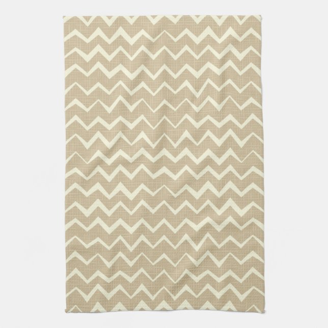 Zigzag pattern tea towel (Vertical)