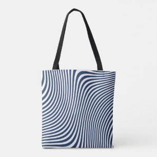 zigzag pattern tote bag